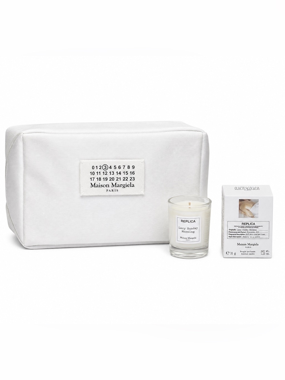 Lazy Sunday Morning Candle & Cosmetic Bag-NWT